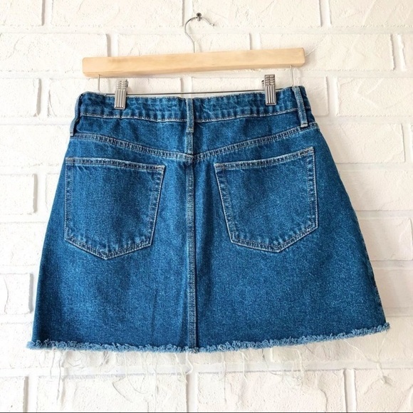 Zara 5 Pocket High Waist Jean Denim Mini Skirt M - Picture 4 of 6
